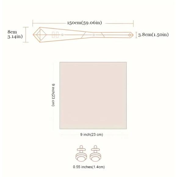 Men’s Silk Coordinated Tie Set - Purple & Gold Paisley - Picture 5 of 8